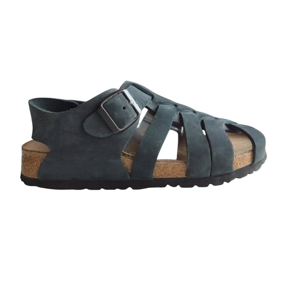 Birkenstock Papillio Navy Blue Leather Multi Strap Sandals Women's Size 11-11.5
